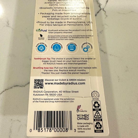 NWT Radius Big Brush Toothbrush - Picture 4 of 4